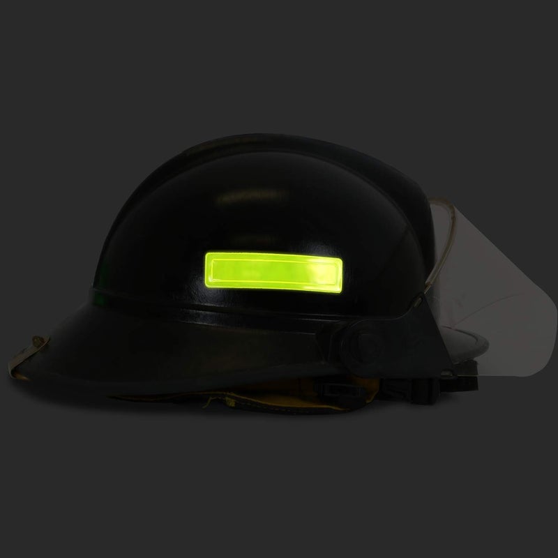 MyHardHatStickers SmartSign Yellow Retro Reflective Hard Hat Stickers - 1" x 4", Pack of 16, Durable Helmet Stickers for Construction & Safety, High Visibility Helmet Strips, Fire Helmet Decals, Strong Adhesive - Image 5